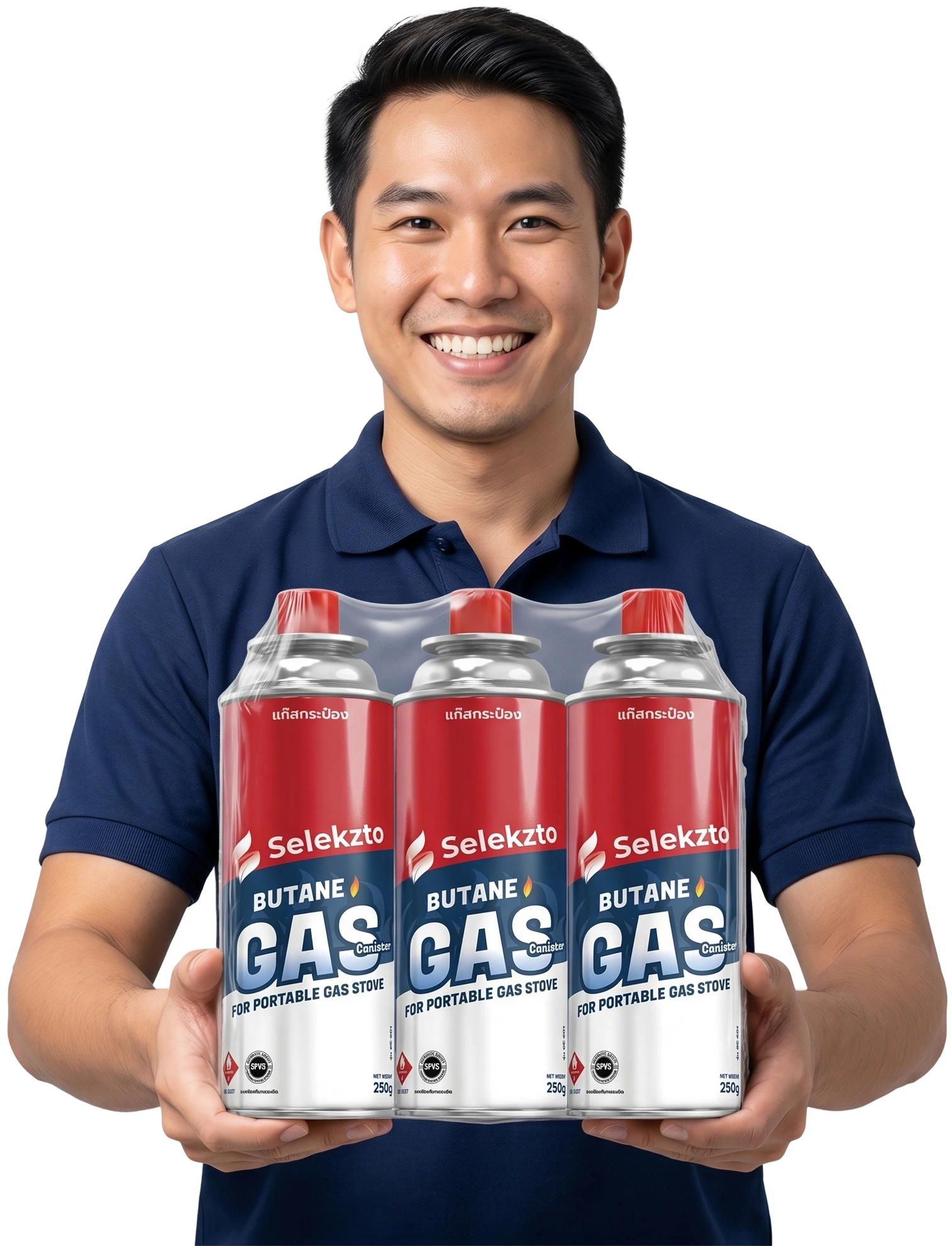 Selekzto GC-S01 100% pure butane 250 g gas canister for portable gas stoves